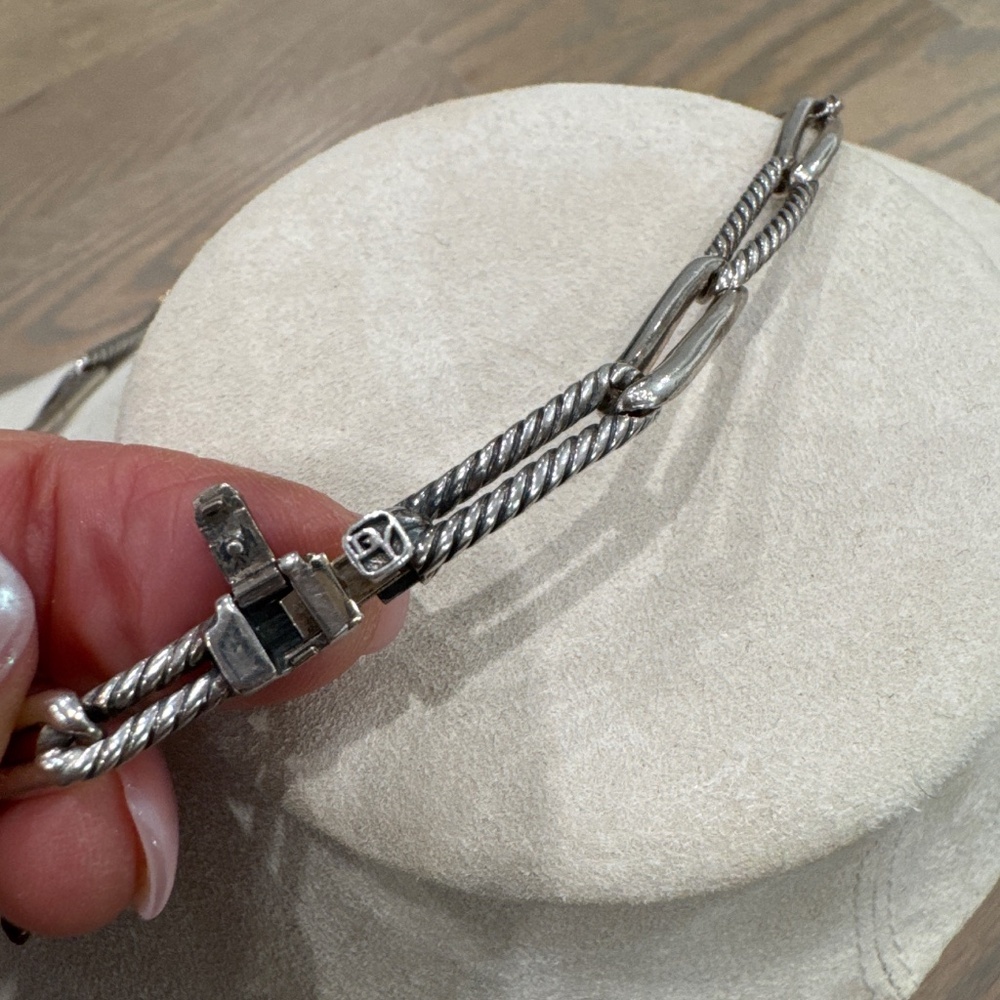 David Yurman Labyrinth necklace in sterling silver and 14k yellow gold - Picture 3 of 4